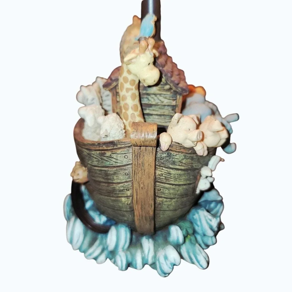 Noah's Ark Nursery Table Lamp Animals God's Blessings Have No End with Shade